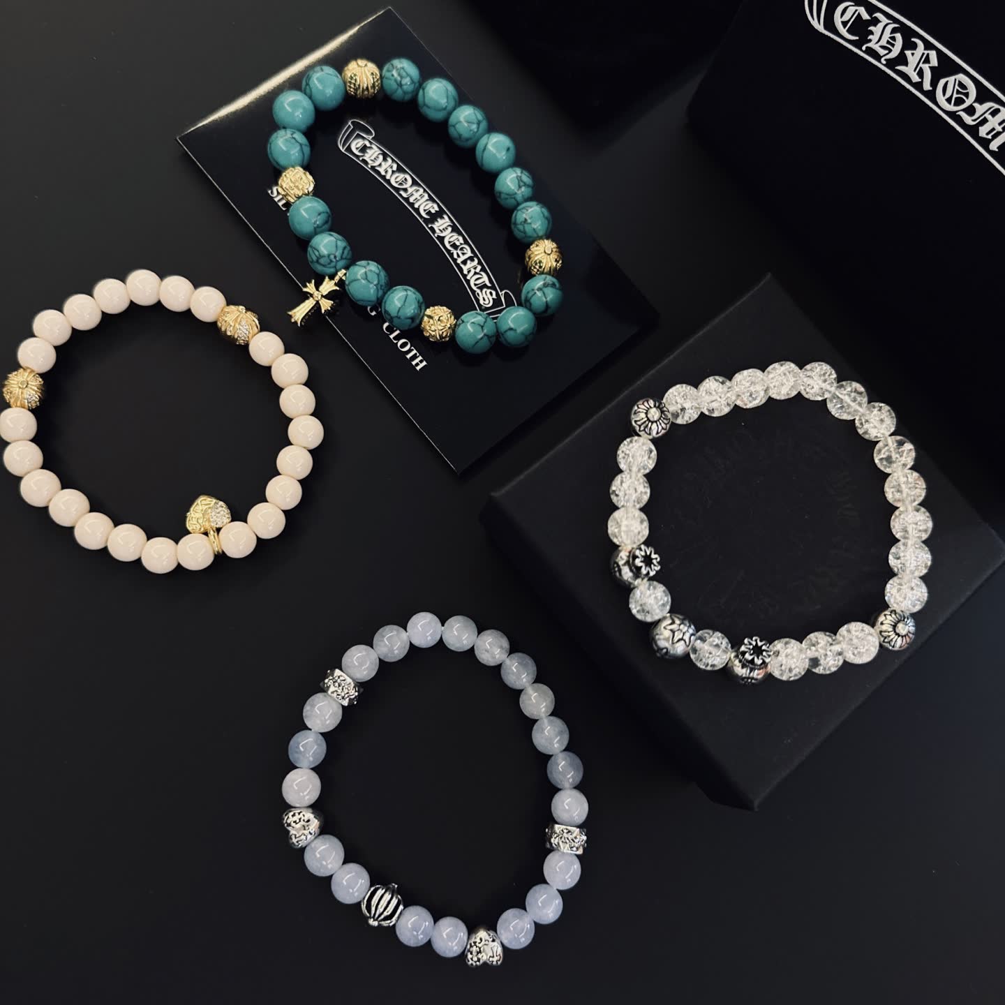 Chrome Hearts Beaded Bracelet Set